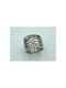 Steel Ring Silver Strass