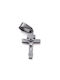 Steel Black Cross 21x12mm 1pc