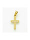 Stahl Gold Kreuz 18x10mm 2 Stück