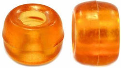 Acrylic Craft Beads Orange 100pcs 9mm