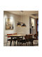 TK Lighting Oslo Κρεμαστό Φωτιστικό Καφέ LED Ράγα 83εκ.