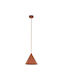 TK Lighting Pendant Light Red with Socket E27 19x155cm