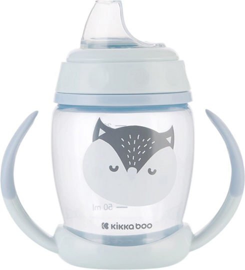 Kikka Boo Happy Face Educational Sippy Cup Silicone with Handles Blue for 8m+m+ 200ml