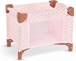 Children's Toy Battat Foldable Doll Crib Lulla Baby 14" 33 X 15.24 X 12.7 Cm Pink