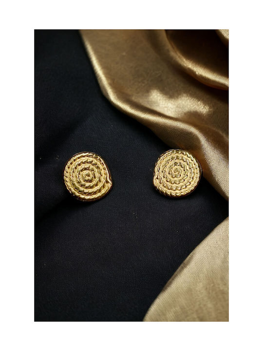 Steel Gold Stud Earrings