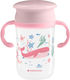 Kikka Boo Kleinkinderbecher aus Silikon Rosa 300ml für 12m+m+