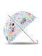 Minnie Mouse Umbrelă pentru copii Baston transparentă cu diametrul de 46cm.