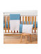 abo Σετ Βρεφικά Σεντόνια Κούνιας Βαμβακερά Sky Blue 70x140εκ. 3τμχ