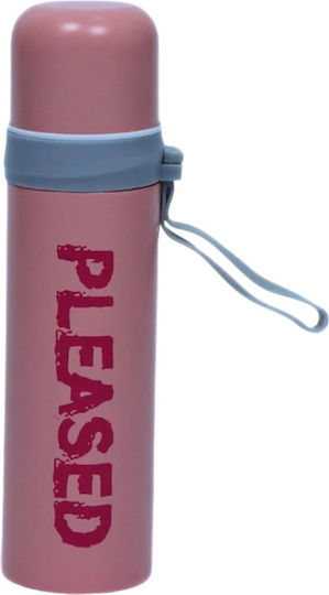 Bottle Thermos Stainless Steel / Plastic 350ml Pink
