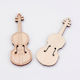 Holz hängende Violine 73,5x27mm 10 Stück