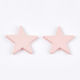 Holz halbhohle Sterne Pink 36x38mm 10 Stück