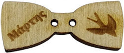 Wooden Bow Tie Element March 30x12mm 10pcs