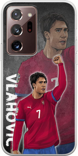 Euro 2024 Dusan Vlahovic Samsung Galaxy Note 20 Ultra Flexible Tpu Transparent Silicone