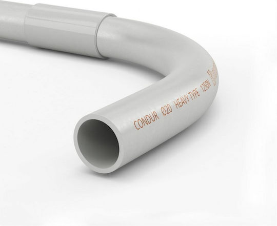 Kouvidis Βαρέως Τύπου 1250nt Electrical Conduit Angle with Diameter 40mm made of Plastic 4038040
