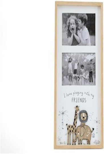 Atmosphera Friends Wooden Photo Frame with Beige Frame