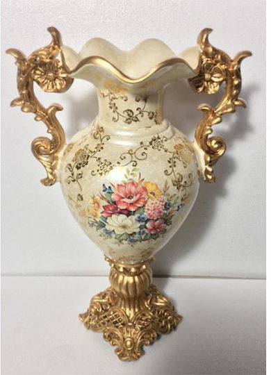 Eurolamp Διακοσμητικό Βάζο Porzellan Gold 23x13x38cm 1Stück
