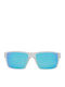 Red Bull Spect Unisex Sunglasses with Transparent Plastic Frame and Turquoise Mirror Lens CHASE-003
