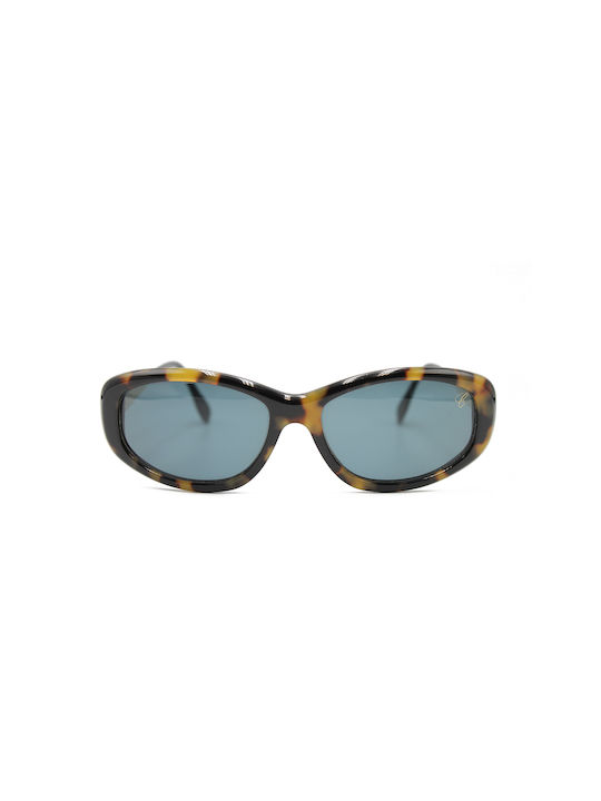 Chopard Women's Sunglasses with Brown Tartaruga Plastic Frame and Blue Lens SCH534 606