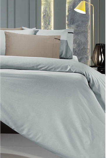 Guy Laroche Duvet Cover Cotton Satin Single 165x225 Minimal Azul