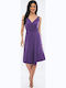 Summer Midi Dress Wrap Purple