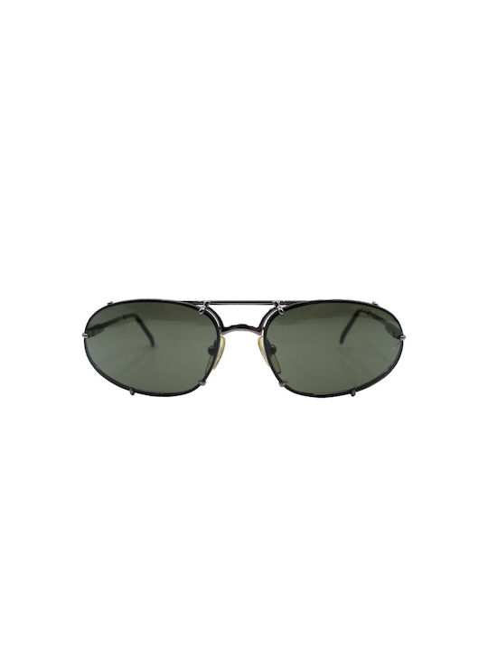 Porsche Design Men's Sunglasses with Black Metal Frame and Green Lens P3101 50