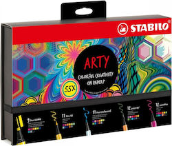Stabilo Arty Комплект За Рисуване 55 Бройки