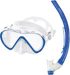 Mares Diving Mask Silicone with Breathing Tube Stream in Transparent color