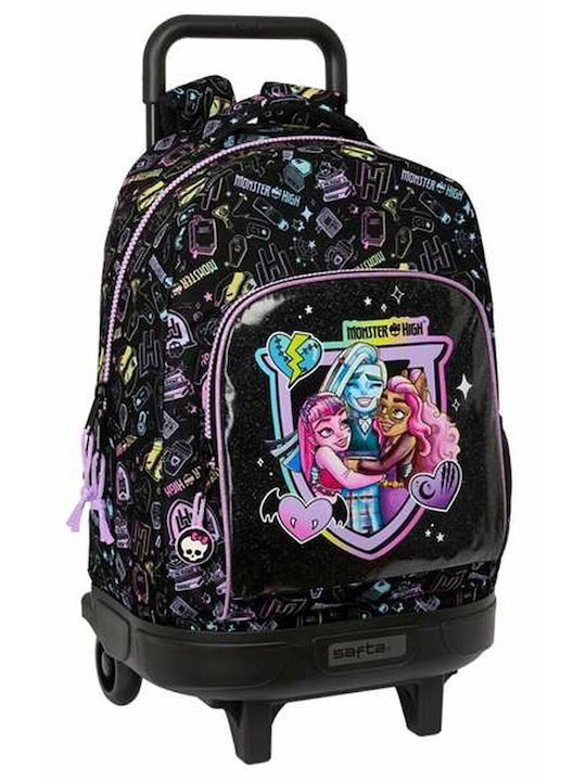 School Bag with Wheels Monster High 33 X 45 X 22 Cm