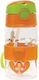 Oops Kids Water Bottle Plastic with Straw Orang...