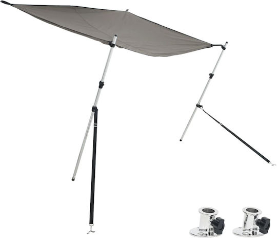 vidaXL Tenta Barca Aluminiu M174xL205xH115cm Gri Culoare