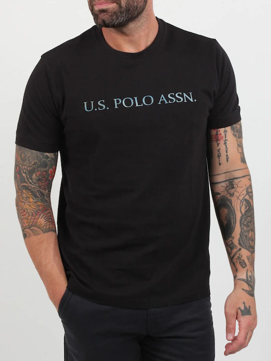 U.S. Polo Assn. T-shirt Bărbătesc cu Mânecă Scurtă Negru