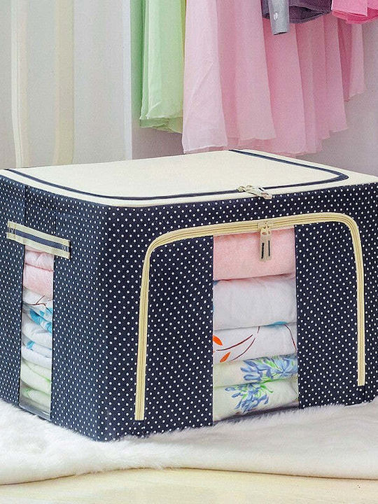 Fabric Storage Box with Lid Blue 40x30x20cm 1pcs