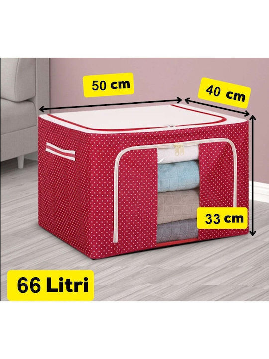 Tesatura Cutie de depozitare cu Capac Roșu 50x4...