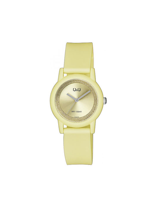 Q&Q Kids Analog Watch with Rubber/Plastic Strap Yellow