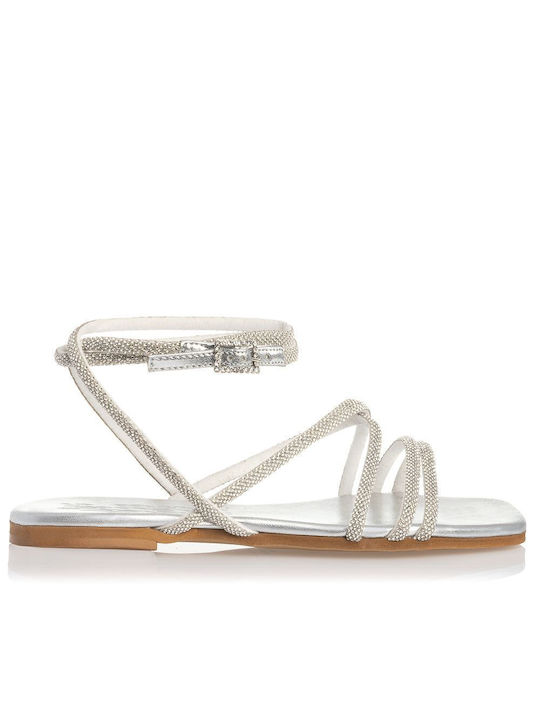 Sante Women's Sandals with Strass Silver