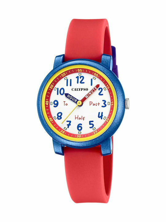 Calypso Analog Kids Watch 32mm Red with Rubber ...