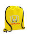 Honda Rucksack Sporttasche Gelb Tasche 40x48cm & dicke Kordeln