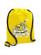 Mickey Steamboat Rucksack Sporttasche Gelbe Tasche 40x48cm & dicke Kordeln