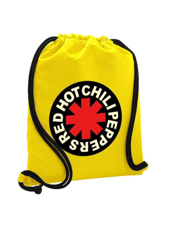 Roter Hot Chili Peppers Rucksack Zugbeutel Gelbe Tasche 40x48cm & dicke Schnüre