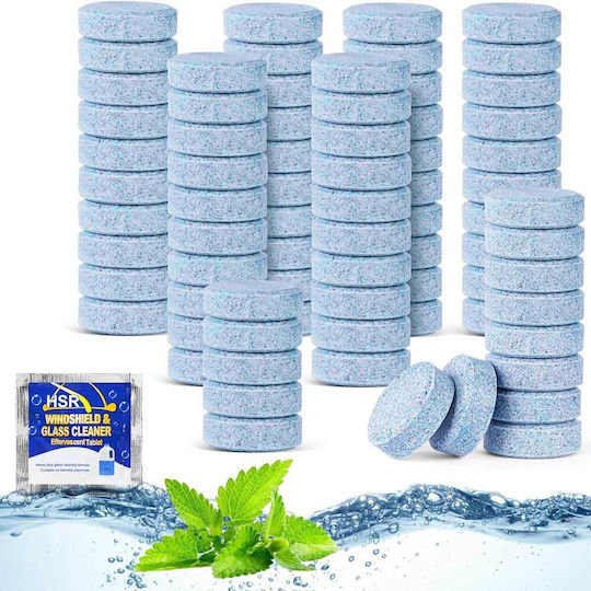 Uraqt U4 Car Window Cleaning Tablets Set of 75 Multifunctional Windshield Wiper Washing Tablets Concentrated Cleaning Tablets for Car Windows & Screens Detergent Strong Disinfection Capability for Kitchen Bathroom Mirrors Various
