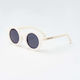 Baby Cloud Baby Round Στρογγυλά Βρεφικά Γυαλιά Ηλίου με Polarized Φακό White για 1-3 Ετών
