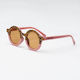Baby Cloud Leopard Round Kids Sunglasses with Polarized Lens Powder Pink for 3-6 Years