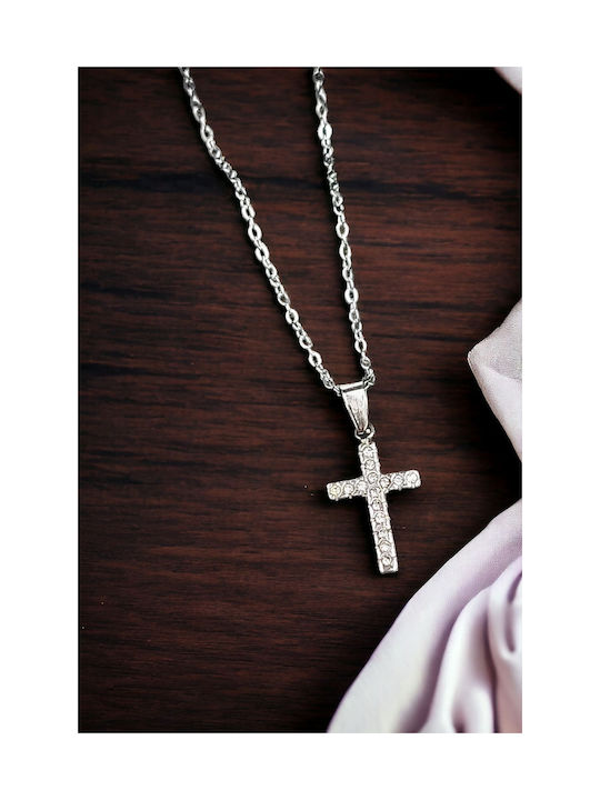 Women's Cross from Steel with Chain