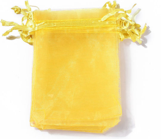 Fabric Pouch for Gift Yellow 9x7cm. 20pcs