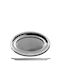 Pintinox Metal Oval Serving Tray with Handles in Silver Color 50931440 1pcs