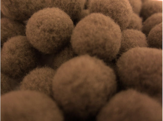 Pom Pom Handwerk Braun Set 50Stück