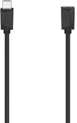 HAMA USB 3.2 Видео Кабел USB-C Мъжки - USB-C Женски Захранване PD Черен 0.5м 00200782