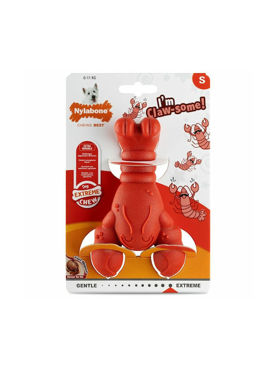 Nylabone Bone Toy Dog Chewable made of Rubber with Flavor Beef Small Red 1pcs