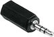 Hama Adapter 3.5mm Male To 2.5mm Female Jack Black