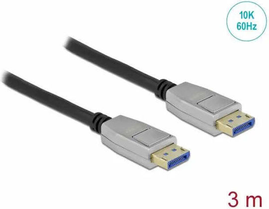 DeLock Cable DisplayPort male - DisplayPort male 3m Μαύρο